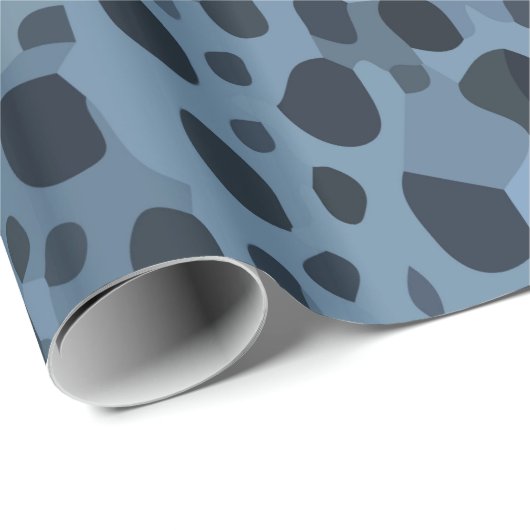 Blauer und Schwarzer Fisch Geschenkpapier (Rolleneckpunkt)