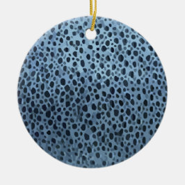 Blauer und Schwarzer Fisch Keramik Ornament