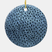 Blauer und Schwarzer Fisch Keramik Ornament (Hinten)