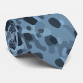 Blauer und Schwarzer Fisch Krawatte (Gerollt)