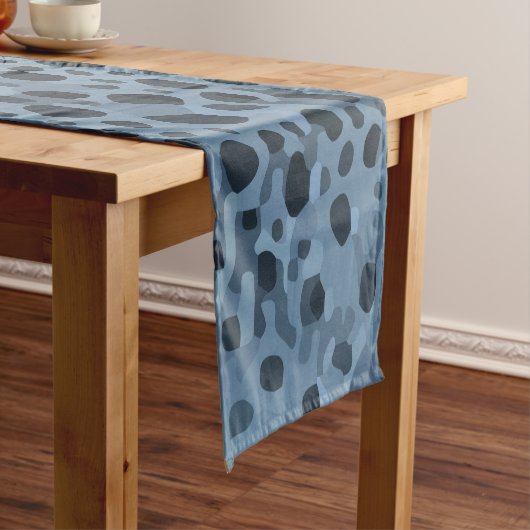 Blauer und Schwarzer Fisch Kurzer Tischläufer (Beispiel)