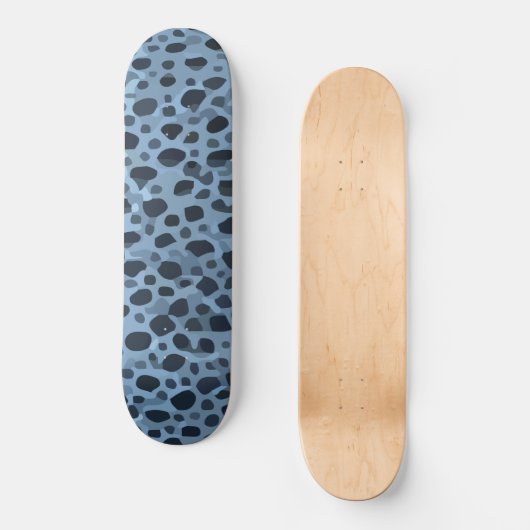 Blauer und Schwarzer Fisch Skateboard (Vorderseite)