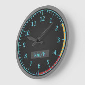 Blauer und schwarzer Geschwindigkeitsmesser Große Wanduhr (Winkel)
