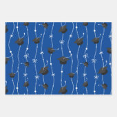 Blauer und schwarzer Graduierungspapier zum Abzieh Geschenkpapier Set (Vorderseite)