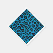 Blauer und schwarzer Leopard Serviette (Ecke)