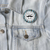Blauer und schwarzer Schnurrbart Button (Beispiel)