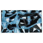 Blauer und schwarzer Schrott oder Bänder, der zers Kissenbezug (Vorderseite-Rechts)