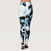 Blauer und schwarzer Schrott oder Bänder, der zers Leggings (Rückseite)