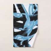 Blauer und schwarzer Schrott oder Bänder werden ze Badhandtuch Set (Handtuch)