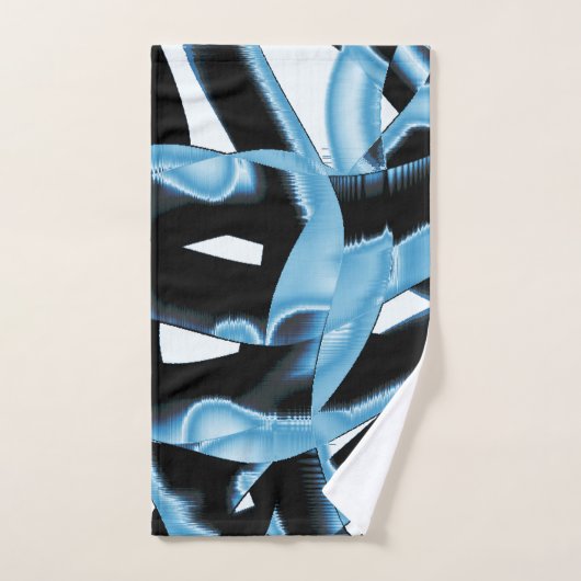 Blauer und schwarzer Schrott oder Bänder werden ze Badhandtuch Set (Handtuch)