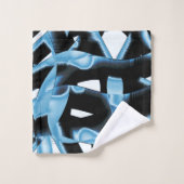 Blauer und schwarzer Schrott oder Bänder werden ze Badhandtuch Set (Waschlappen)