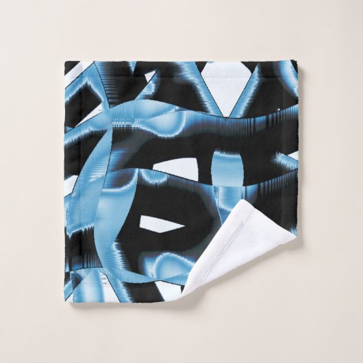 Blauer und schwarzer Schrott oder Bänder werden ze Badhandtuch Set (Waschlappen)