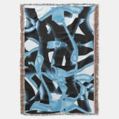 Blauer und schwarzer Schrott oder Bänder werden ze Decke (Vorderseite Vertikal)