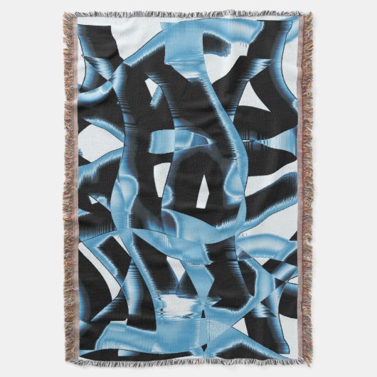 Blauer und schwarzer Schrott oder Bänder werden ze Decke (Vorderseite Vertikal)