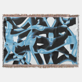 Blauer und schwarzer Schrott oder Bänder werden ze Decke