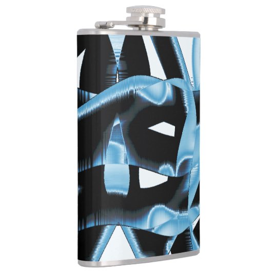 Blauer und schwarzer Schrott oder Bänder werden ze Flachmann (Rechts)