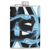 Blauer und schwarzer Schrott oder Bänder werden ze Flachmann (Vorderseite)