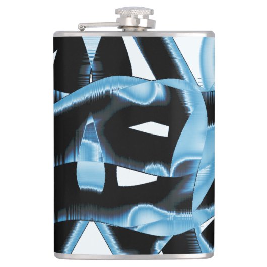 Blauer und schwarzer Schrott oder Bänder werden ze Flachmann (Vorderseite)