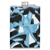 Blauer und schwarzer Schrott oder Bänder werden ze Flachmann (Rückseite)