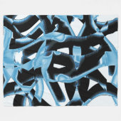 Blauer und schwarzer Schrott oder Bänder werden ze Fleecedecke (Vorderseite (Horizontal))