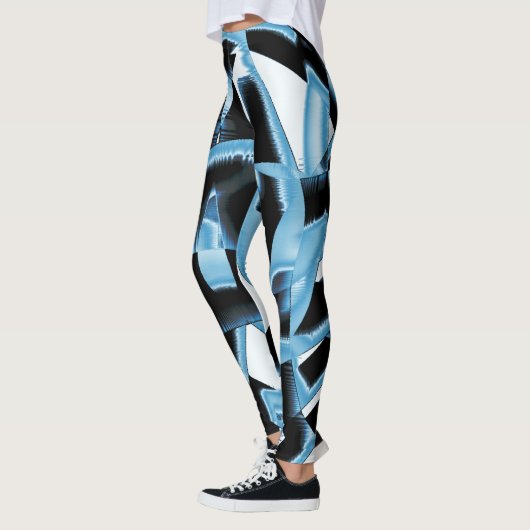 Blauer und schwarzer Schrott oder Bänder werden ze Leggings (Links)
