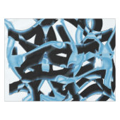 Blauer und schwarzer Schrott oder Bänder werden ze Tischdecke (Vorderseite (Horizontal))