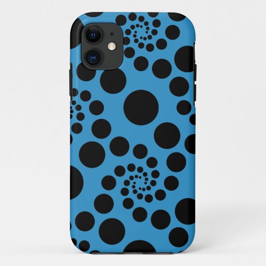 Blauer und schwarzer Spiralpunkt - Personalisieren Case-Mate iPhone Hülle (Rückseite)