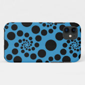 Blauer und schwarzer Spiralpunkt - Personalisieren Case-Mate iPhone Hülle (Rückseite (Horizontal))
