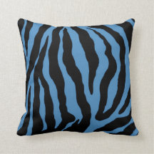 Blauer und schwarzer Zebra-Druck-gestreiftes