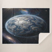 Blauer und Silberner Planet Sherpadecke (Vorderseite (Horizontal))