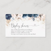 Blauer und staubige Rose-Display-Duschkarte Begleitkarte (Vorderseite)