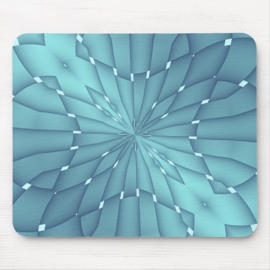 Blauer und Türkiser Metallstern Mousepad (Vorne)