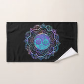 Blauer und violetter Mandala Handtuch (Handtuch)