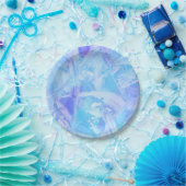 Blauer und violetter Textur Pappteller (Party)