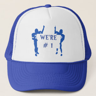 BLAUER UND WEISS FUSSBALL TRUCKERKAPPE