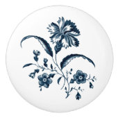 Blauer und weiße Blume Keramikknauf (Vorderseite)