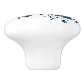 Blauer und weiße Blume Keramikknauf (Seitenansicht)