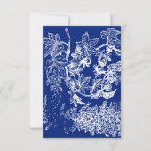 Blauer und Weiße Flora Vielen Dank Dankeskarte (Vorderseite)