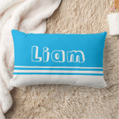 Blauer und weiße Jungs Name Reading Nook Lendenkissen (Decke)
