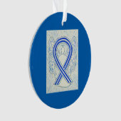 Blauer und weißer ALS-Bewusstsein Ornament (Vorderseite)