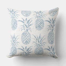 Blauer und weißer Ananas Kissen
