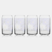 Blauer und weißer Anemon Blüten Blütenblüte Dosenglas (Hinten)