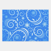 Blauer und weißer arktischer Swirl Geschenkpapier Set (Vorderseite 2)