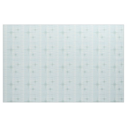 Blauer und weißer Atomsternstoff Stoff (Fat Quarter (45,7 x 55,9 cm))