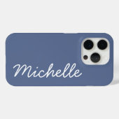 Blauer und weißer, benutzerdefinierter Curry Name  Case-Mate iPhone Hülle (Rückseite (Horizontal))