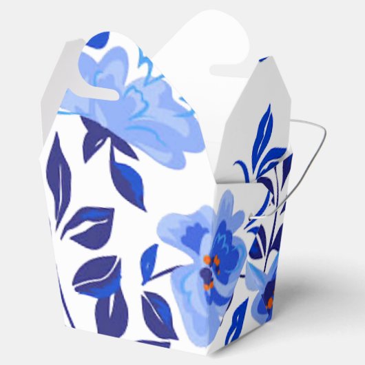 Blauer und weißer Blumenguss/ Geschenkboxen Geschenkschachtel (Geöffnet)