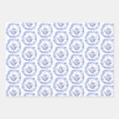 Blauer und weißer Blumenkohl mit Birnen Geschenkpapier Set (Vorderseite 3)