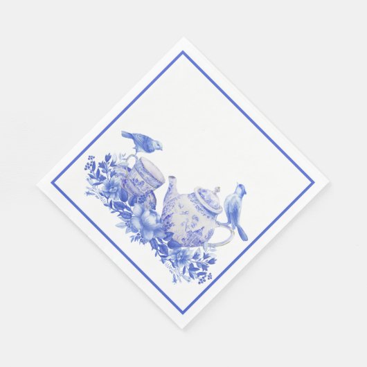 Blauer und weißer Blumenkohl mit Birnen Serviette (Ecke)