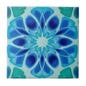 blauer und weißer Blumenmuster Fliese (Vorderseite)