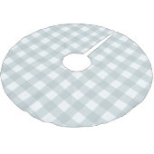 Blauer und weißer Büffel Karo Tremor Polyester Weihnachtsbaumdecke (Schrägansicht)